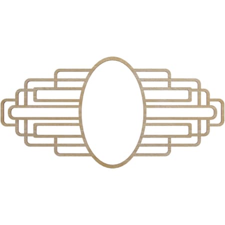 Ekena Millwork Elizabeth Wood Fretwork Pierced Ceiling Medallion, Birch, 16"W x 8"H x 4 3/8"IW x 7 5/8"IH x 3/8"T CMWP16X08X0375EBBI